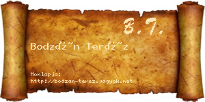 Bodzán Teréz névjegykártya