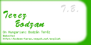 terez bodzan business card